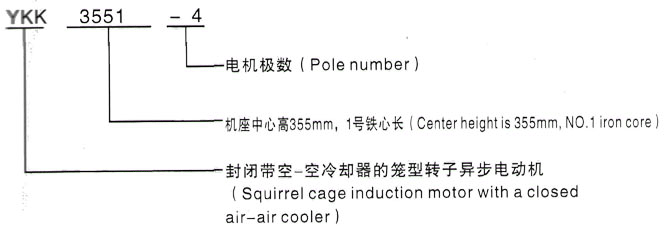 YKK系列(H355-1000)高压滁州三相异步电机西安泰富西玛电机型号说明